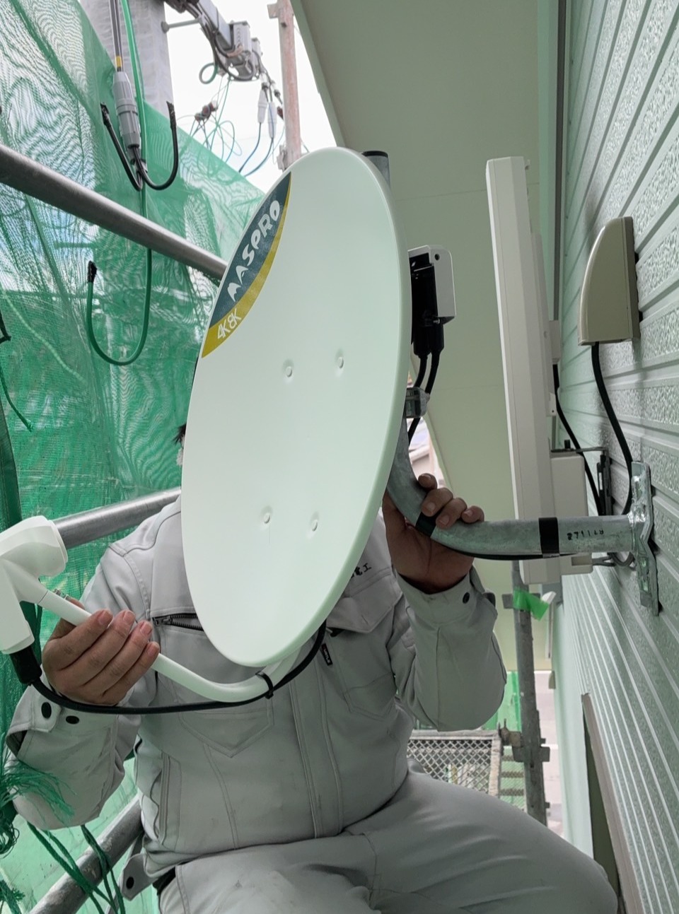 アンテナの取付工事の画像